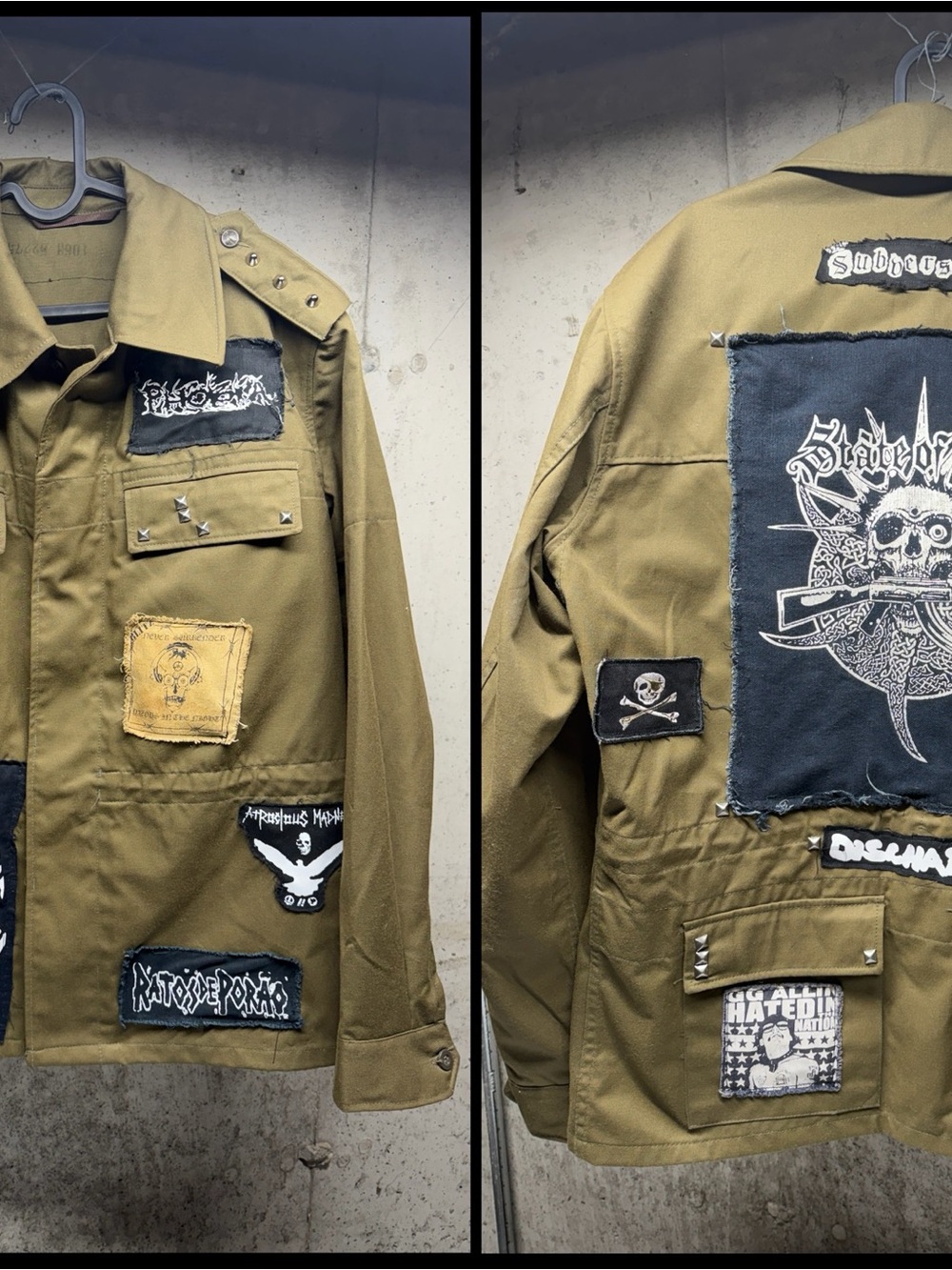 Crust lord punk jacket. Discharge, Blitz, Disclose, G G Allin